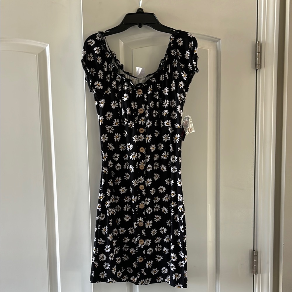 Floral Black Dress